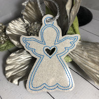 DBB Angel Open Heart Christmas Ornament for 4x4 hoops