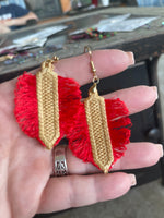 DBB Commitment Freestanding Lace Fringe Earrings embroidery design