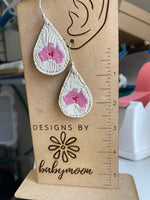 DBB Teardrop Australia Earrings embroidery design for Vinyl and Leather