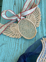 DBB Angel Wings Ornament Freestanding Lace THREE SIZES
