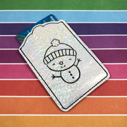 DBB Snowman Buttons Redwork Gift Card Holder - In the Hoop Project