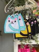 DBB Kitty FSL Earrings - Freestanding Lace Earring Design - In the Hoop Embroidery Project