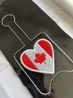 DBB Canada LOVE Hand Sanitizer Holder Snap Tab Version In the Hoop Embroidery Project 1 oz BBW for 5x7 hoops