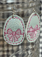 DBB Bow Easter Egg  Earrings embroidery design