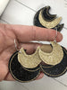 DBB Moon Earrings and Pendant embroidery design for Vinyl and Leather