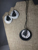 DBB Howling Wolf and Full Moon Earrings and Pendant embroidery design for Vinyl and Leather
