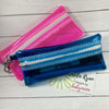DBB Clear Skinny Jelly Bag Zipper Pouch 5x7 and 6x10