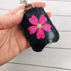 DBB Geranium Hand Sanitizer Holder Snap Tab In the Hoop Embroidery Project