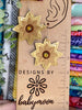 DBB Sunflower Crystal Rivet Earrings - Two sizes for 4x4 hoops