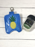 DBB Pineapple Hand Sanitizer Holder Snap Tab Version In the Hoop Embroidery Project 1 oz BBW for 5x7 hoops