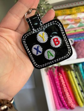 DBB Game Controller Buttons Snap Tab In the Hoop Embroidery Project 4x4 and 5x7 files