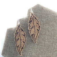DBB Feather Earrings embroidery design for Vinyl and Leather