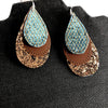 DBB Extra Large Three Layer Teardrop Earrings and Pendant embroidery design for Vinyl and Leather