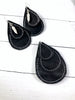 DBB Teardrop Earrings and Pendant embroidery design for Vinyl and Leather