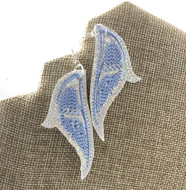 DBB Angel Wing Earrings ITH embroidery design