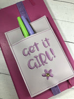DBB Get it Girl Pen Pocket In The Hoop (ITH) Embroidery Design