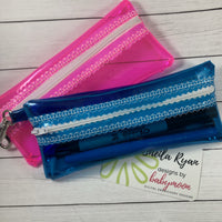 DBB Clear Skinny Jelly Bag Zipper Pouch 5x7 and 6x10