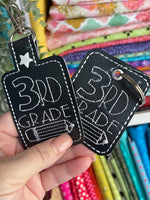 DBB Grade School Tags and Eyelets - 3rd Grade- 4x4 and 5x7 Hoops - 4 Designs Included