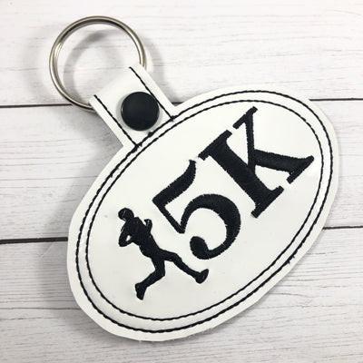 DBB 5K Running Boy snap tab - Backpack/Keyfob tag embroidery design
