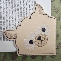 DBB Alpaca Corner Bookmark Design