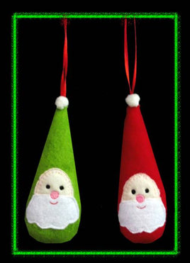 NNK Santa Ornaments ITH stuffie