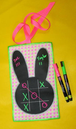 NNK Easter Bunny ITH Tic Tac Toe Board