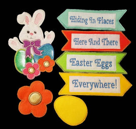 NNK In Hoop Easter Eggs Yard Sign