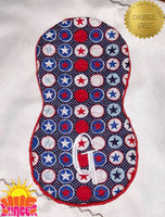 ITH Peanut shaped quilted burp cloth HL5792 embroidery files