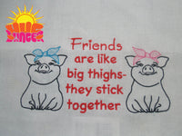 Big Thighs Friends HL5757 embroidery file