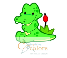 EC Jungle Crocodile Alligator Clipart, SVG, Sublimation