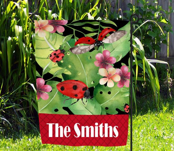 TSS Ladybug Summer Garden Flag sublimation design