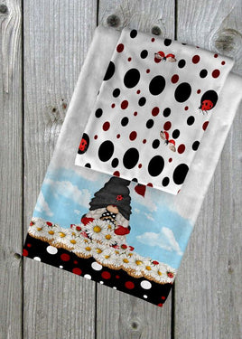 TSS Ladybug and Gnomes Hand Towel set sublimation design