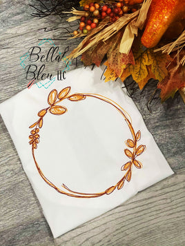 BBE Leaf monogram Wreath Scribble Sketchy
