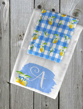 TSS Lemon & Blue Towel Set Sublimation Design