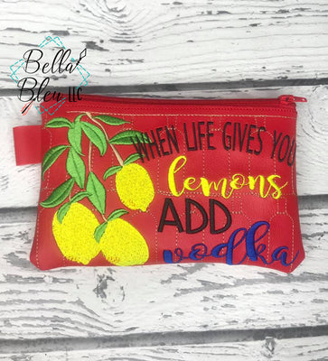 BBE -Life gives you Lemons Zipper Wallet bag ith