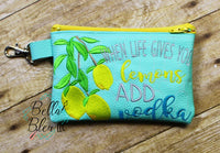 BBE -Life gives you Lemons Zipper Wallet bag ith