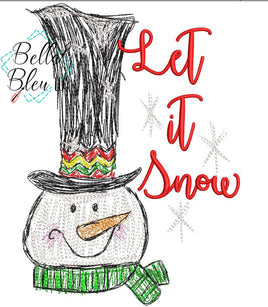 BBE Let it Snow Snowman Scribble