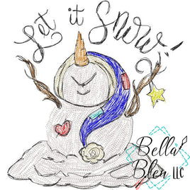 BBE Let It Snow Snowman Scribble design