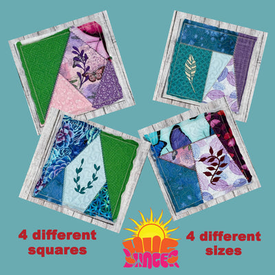 HL ITH Crazy Quilt Patches set of 4 HL6234