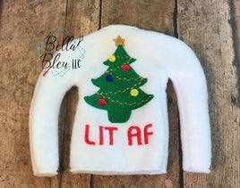 BBE -  ITH Elf "Christmas Tree LIT AF" sweater shirt