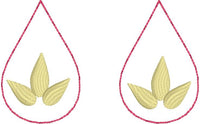 DBB Lotus Blossom Teardrop Earrings embroidery design