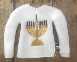 Menorah Jewish Elf Sweater Shirt ITH
