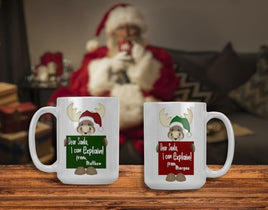 TSS Christmas Moose Dear Santa Mug sublimation design