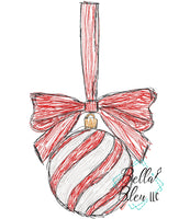 Hanging Christmas Ornament Scribble Sketch
