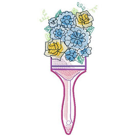 DED Floral Paintbrush Sketch
