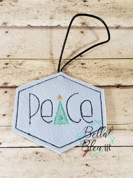 BBE ITH Peace Tree Christmas Ornament