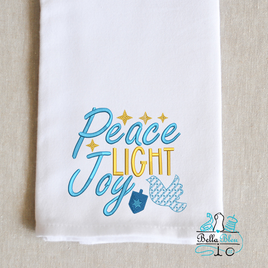 BBE Peace Light Joy Hanukkah design