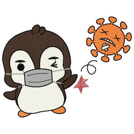 DED Penguin Fighting off the Virus