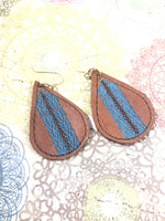 DBB Tenacity Textured Earrings Teardrop Earrings embroidery design