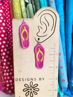 DBB FSL Flip Flop Earrings - In the Hoop Freestanding Lace Earrings